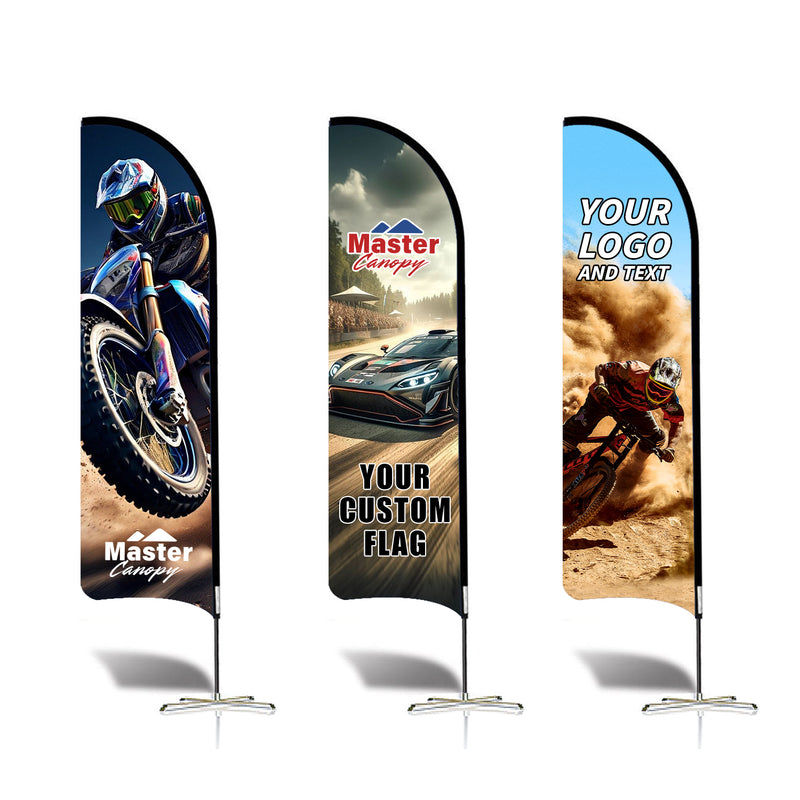 Load image into Gallery viewer, Custom Curved Blade Flag 8 FT, 10 FT, 12 FT