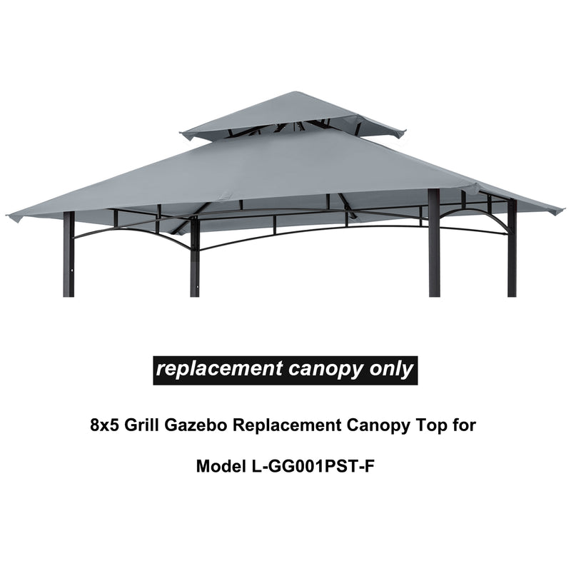 Load image into Gallery viewer, MASTERCANOPY 8x5 Grill Gazebo Replacement Canopy Top for Model L-GG001PST-F