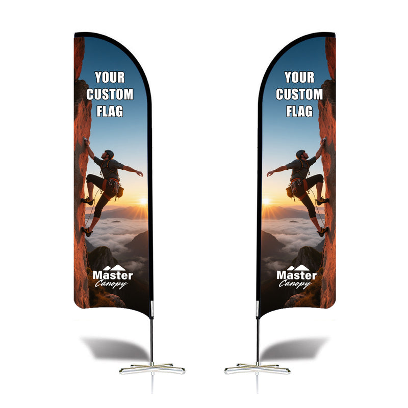 Load image into Gallery viewer, Custom Curved Blade Flag 8 FT, 10 FT, 12 FT