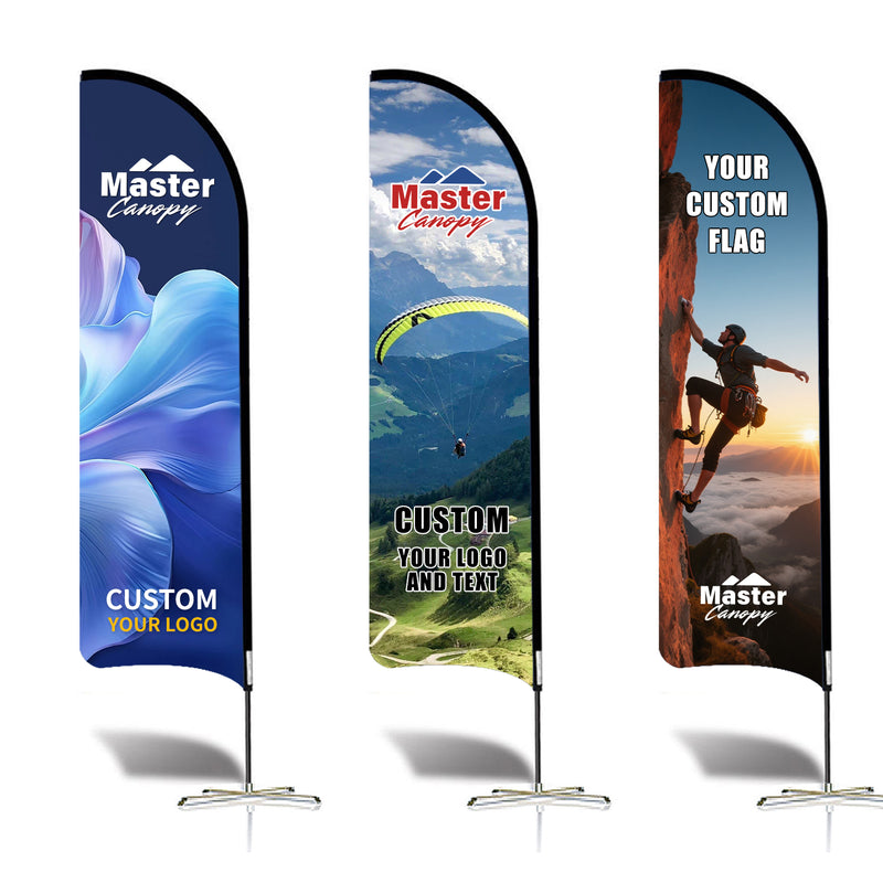 Load image into Gallery viewer, Custom Curved Blade Flag 8 FT, 10 FT, 12 FT