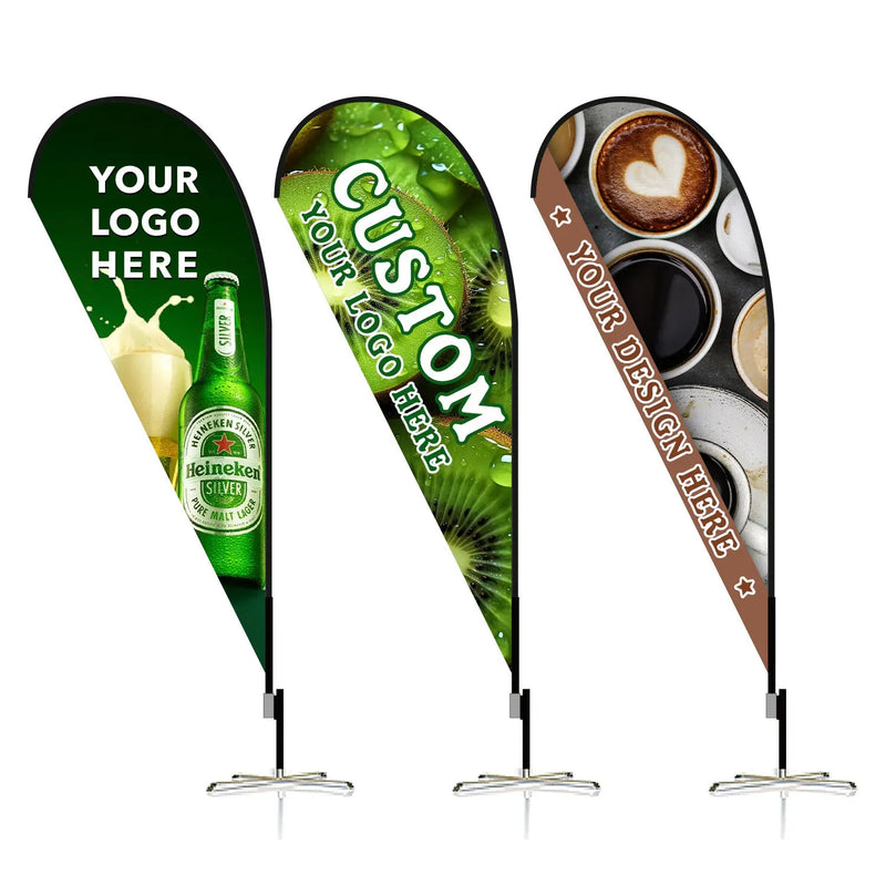 Load image into Gallery viewer, Custom Feather Blade Teardrop Rectangle Flag Full Set 8 FT, 10 FT, 12 FT