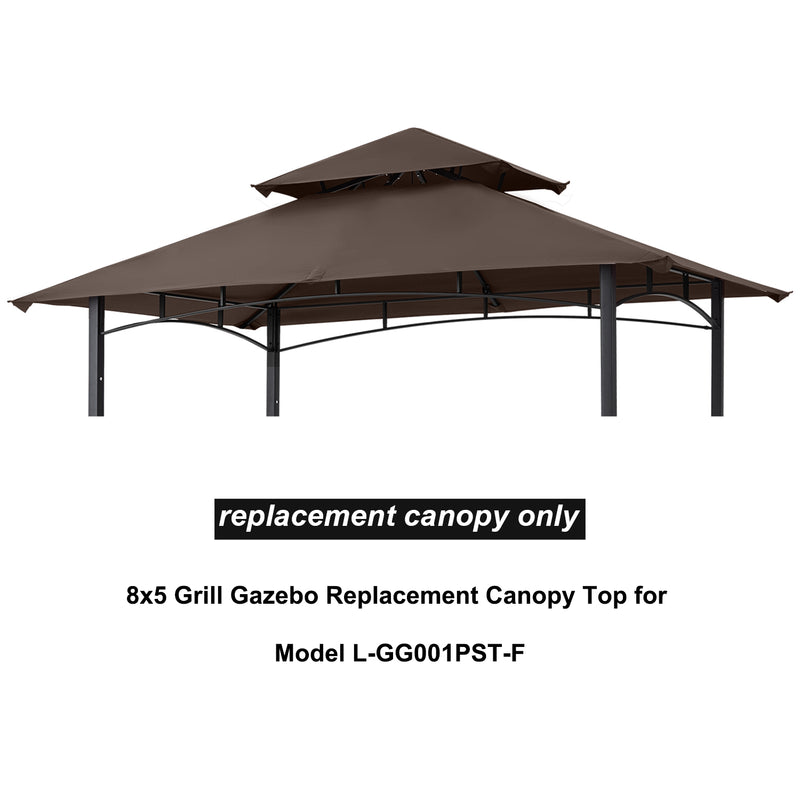 Load image into Gallery viewer, MASTERCANOPY 8x5 Grill Gazebo Replacement Canopy Top for Model L-GG001PST-F