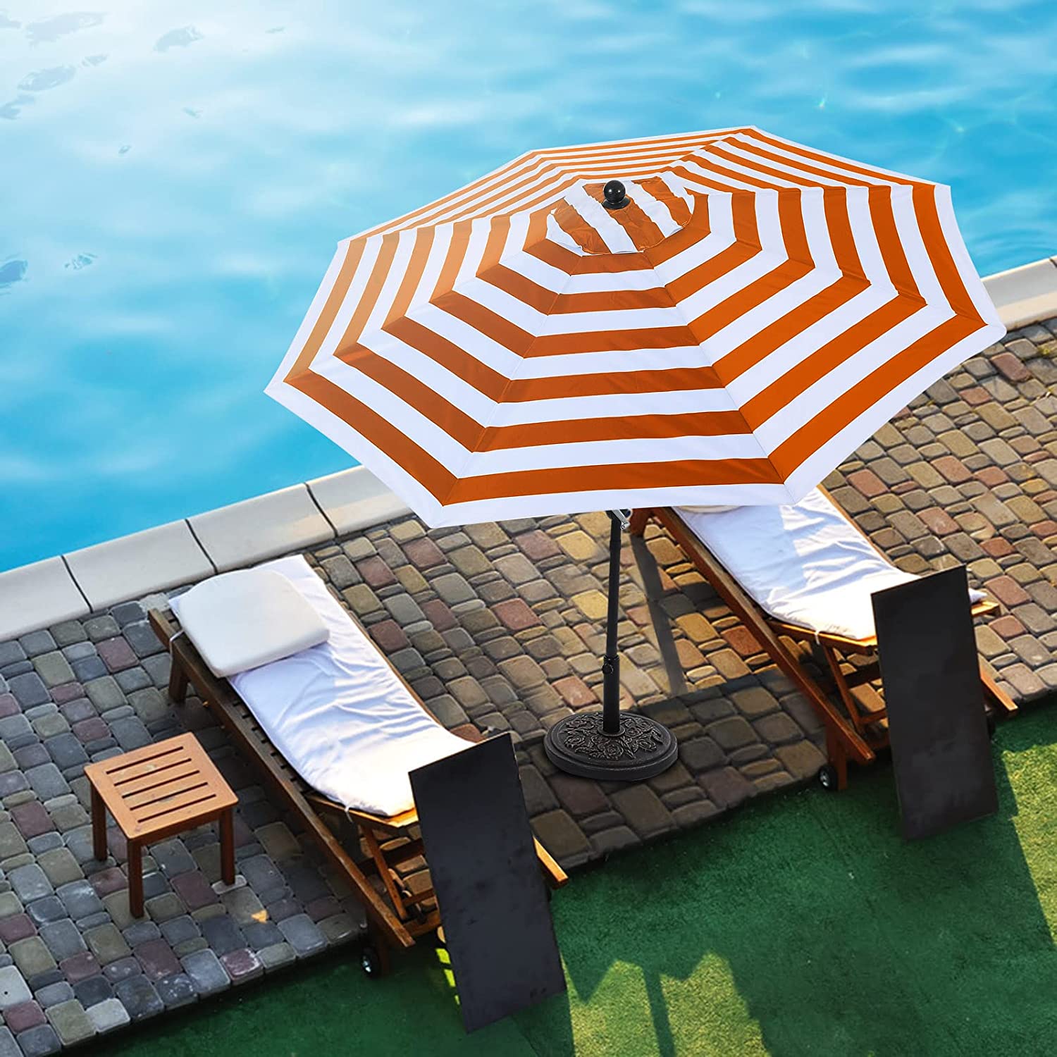 9ft rectangular patio umbrella replacement canopy 8 ribs 9FT Patio Umbrella Replacement Canopy Top for 8 Ribs