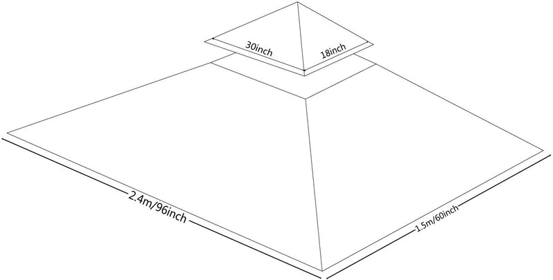 Load image into Gallery viewer, MASTERCANOPY  8x5 Grill Gazebo Replacement Canopy Top for Model L-GG001PST-F