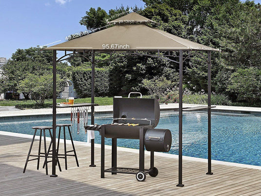 MASTERCANOPY  8x5 Grill Gazebo Replacement Canopy Top for Model L-GG001PST-F