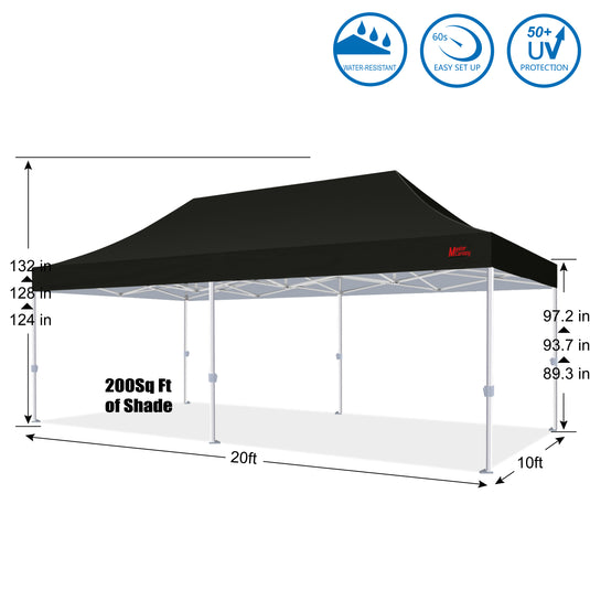 Mastercanopy Core-35 Premium Heavy Duty Instant Canopy Tent - 10x10, 10x15, 10x20