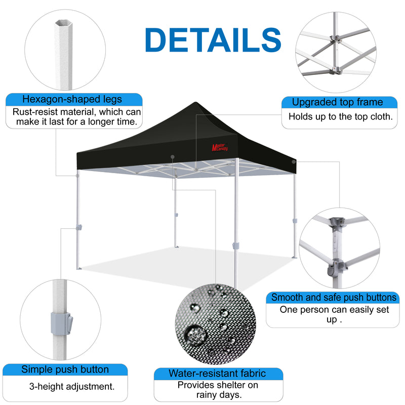 Load image into Gallery viewer, Mastercanopy Core-35 Premium Heavy Duty Instant Canopy Tent - 10x10, 10x15, 10x20

