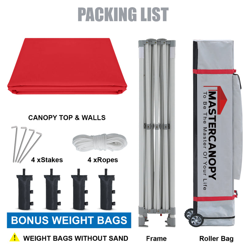Load image into Gallery viewer, Mastercanopy Lite-30 Commercial Canopy Tent with Sidewalls - 10x10, 10x15, 10x20
