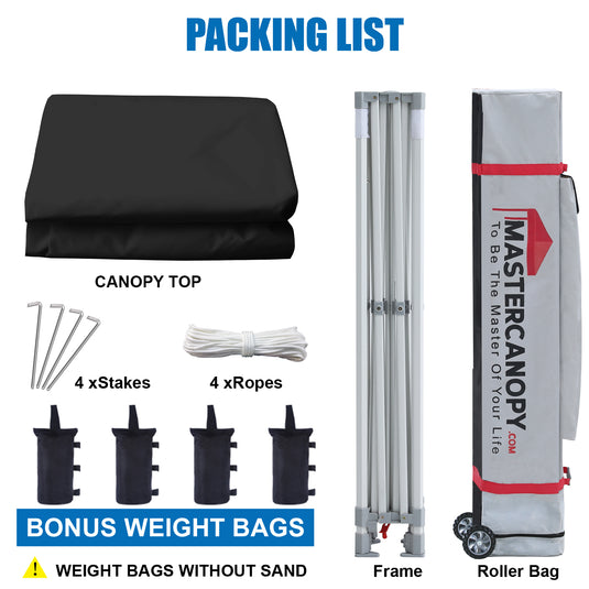 Mastercanopy Core-35 Premium Heavy Duty Instant Canopy Tent - 10x10, 10x15, 10x20