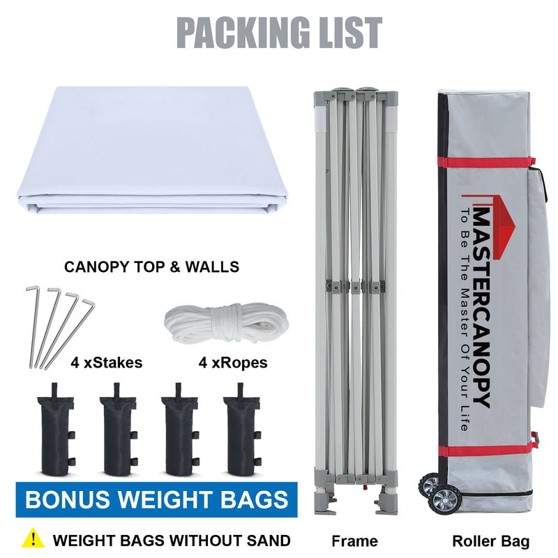Load image into Gallery viewer, Mastercanopy Lite-30 Commercial Canopy Tent with Sidewalls - 10x10, 10x15, 10x20
