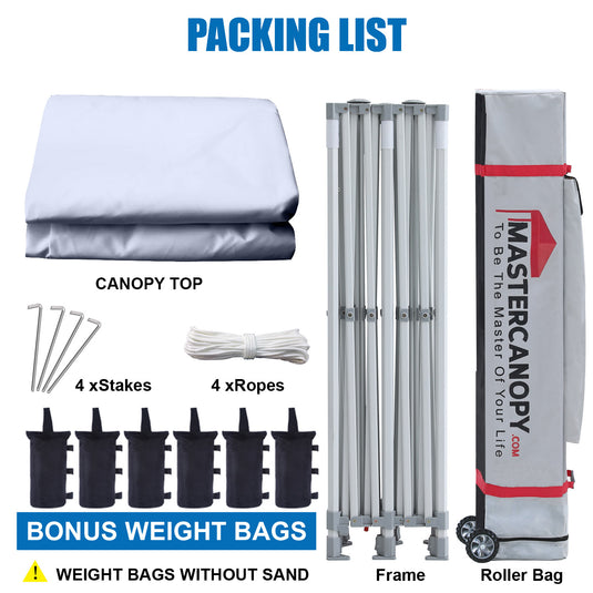 Mastercanopy Core-35 Premium Heavy Duty Instant Canopy Tent - 10x10, 10x15, 10x20