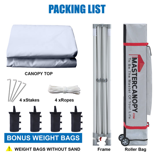 Mastercanopy Core-35 Premium Heavy Duty Instant Canopy Tent - 10x10, 10x15, 10x20