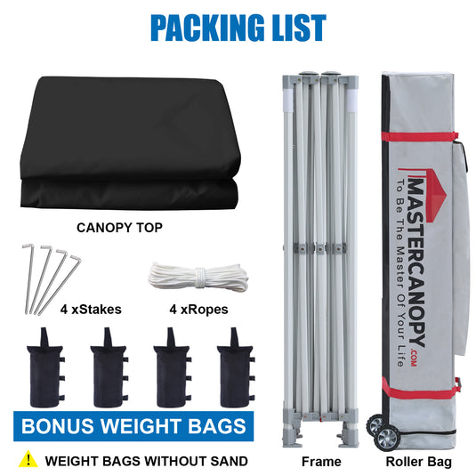 Mastercanopy Core-35 Premium Heavy Duty Instant Canopy Tent - 10x10, 10x15, 10x20
