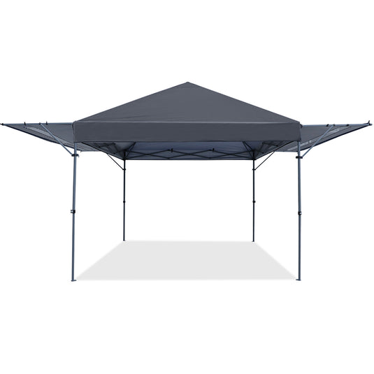 Leisure Sports 10x17 Pop-up Gazebo Canopy Tent with Double Adjustable Awnings