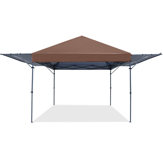 Leisure Sports 10x17 Pop-up Gazebo Canopy Tent with Double Adjustable Awnings