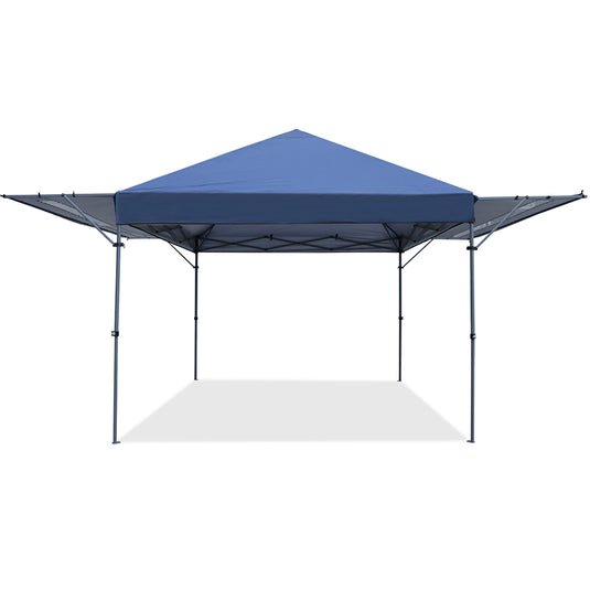 Leisure Sports 10x17 Pop-up Gazebo Canopy Tent with Double Adjustable Awnings