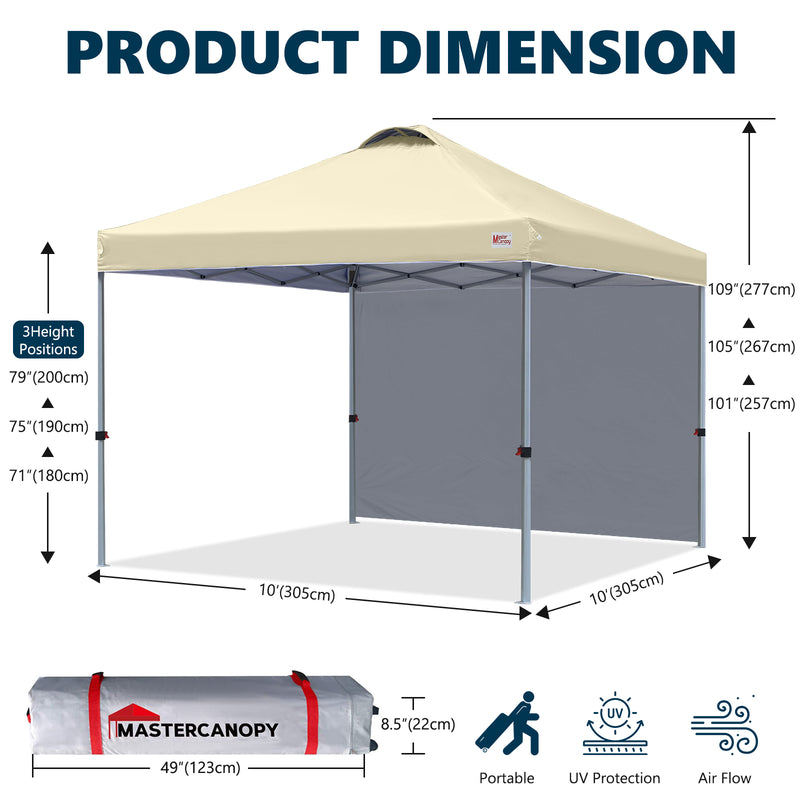 Load image into Gallery viewer, Leisure Sports Durable Pop-Up Canopy Tent with Sidewall - 8x8, 10x10

