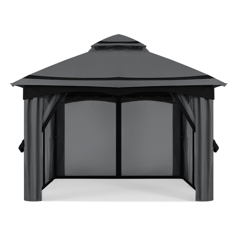 Load image into Gallery viewer, 8x8/10x10/x10x12 Outdoor Double Soft-Top Patio Gazebo with Mosquito Netting
