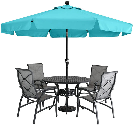 MASTERCANOPY 7.5FT/9FT Valance Patio Umbrella for Outdoor Table Market-CA