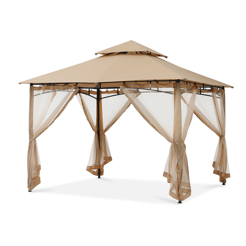 10x12 Outdoor Garden Patio Gazebo with Netting Walls-CA