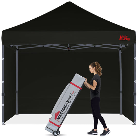 Leisure Sports- 8x8/10x10/12x12 Easy Pop-up Canopy Tent with Sidewalls