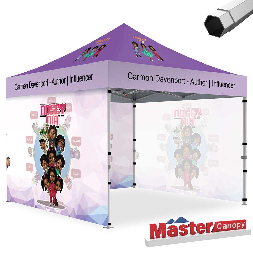 Custom Canopy Tent 10x10 Deluxe Easy Pop‑up with 3 Sidewalls | MasterCanopy