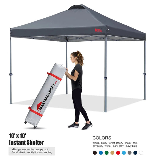 Leisure Sports Durable Ez Pop-up 8x8/10x10/ Canopy Tent With Vented Top-CA