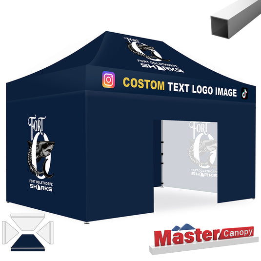 Commercial Series- Custom Canopy 10x15 Deluxe Easy Pop-up Personalized Tent