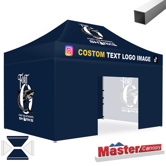 Commercial Series- Custom Canopy 10x15 Deluxe Easy Pop-up Personalized Tent