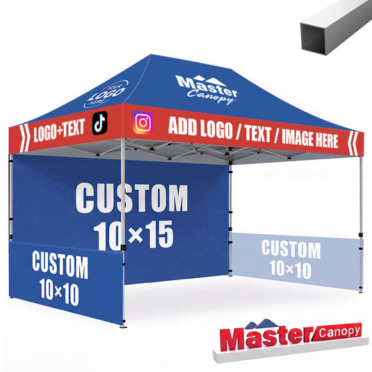 Mastercanopy Lite-30 Commercial Custom Canopy Tent 10x15 Easy Pop‑up Personalized
