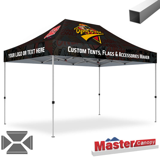 Commercial Series- Custom Canopy 10x15 Deluxe Easy Pop-up Personalized Tent