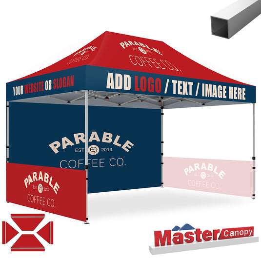 Commercial Series- Custom Canopy 10x15 Deluxe Easy Pop-up Personalized Tent