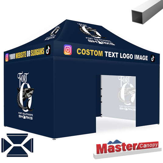 Commercial Series- Custom Canopy 10x15 Deluxe Easy Pop-up Personalized Tent