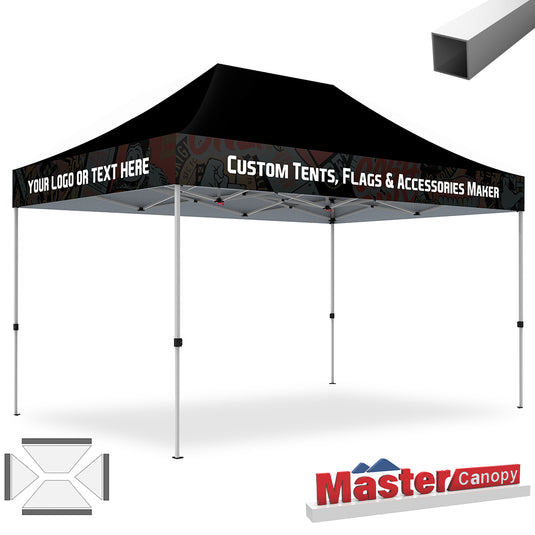Commercial Series- Custom Canopy 10x15 Deluxe Easy Pop-up Personalized Tent