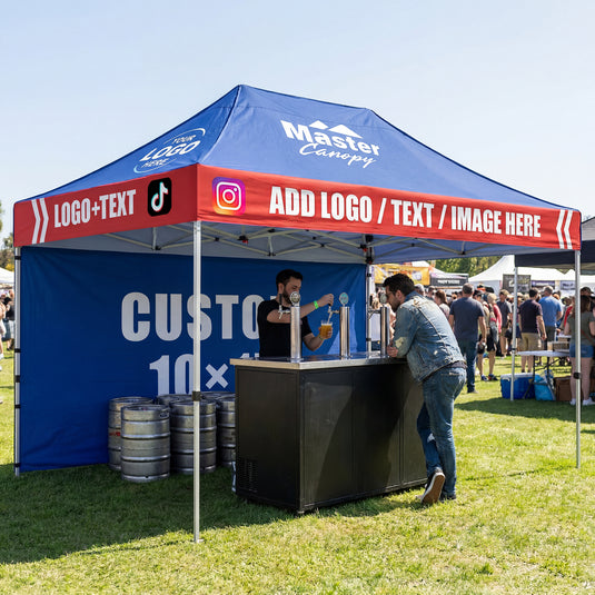 Mastercanopy Lite-30 Commercial Custom Canopy Tent 10x15 Easy Pop‑up Personalized