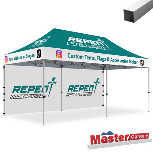 Commercial Series- Custom Canopy 10x20 Deluxe Easy Pop-up Personalized Tent