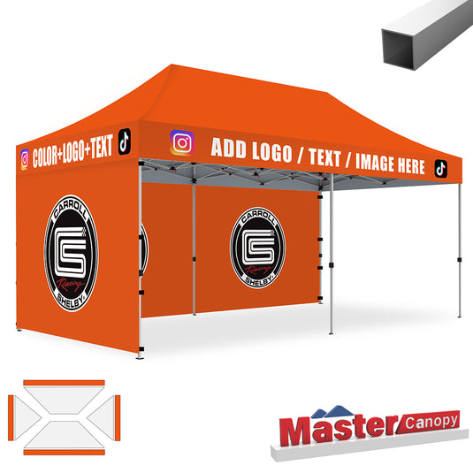 Commercial Series- Custom Canopy 10x20 Deluxe Easy Pop-up Personalized Tent