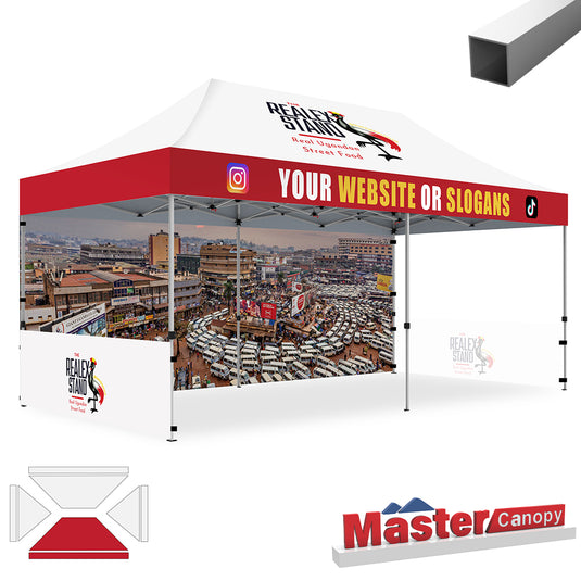 Commercial Series- Custom Canopy 10x20 Deluxe Easy Pop-up Personalized Tent