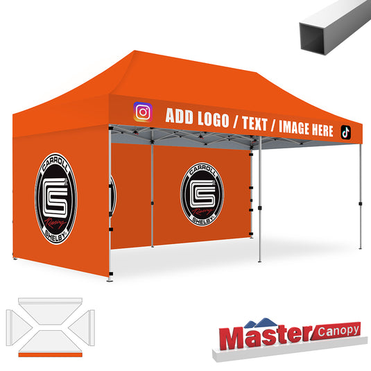 Commercial Series- Custom Canopy 10x20 Deluxe Easy Pop-up Personalized Tent