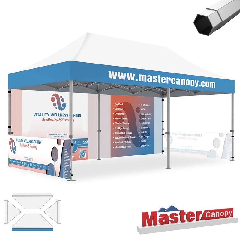 Load image into Gallery viewer, Premium+ Series Custom Canopy Tent 10x20 Heavy Duty Pop‑up Personalized
