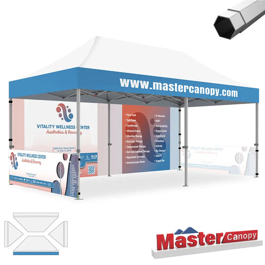 Premium+ Series Custom Canopy Tent 10x20 Heavy Duty Pop‑up Personalized