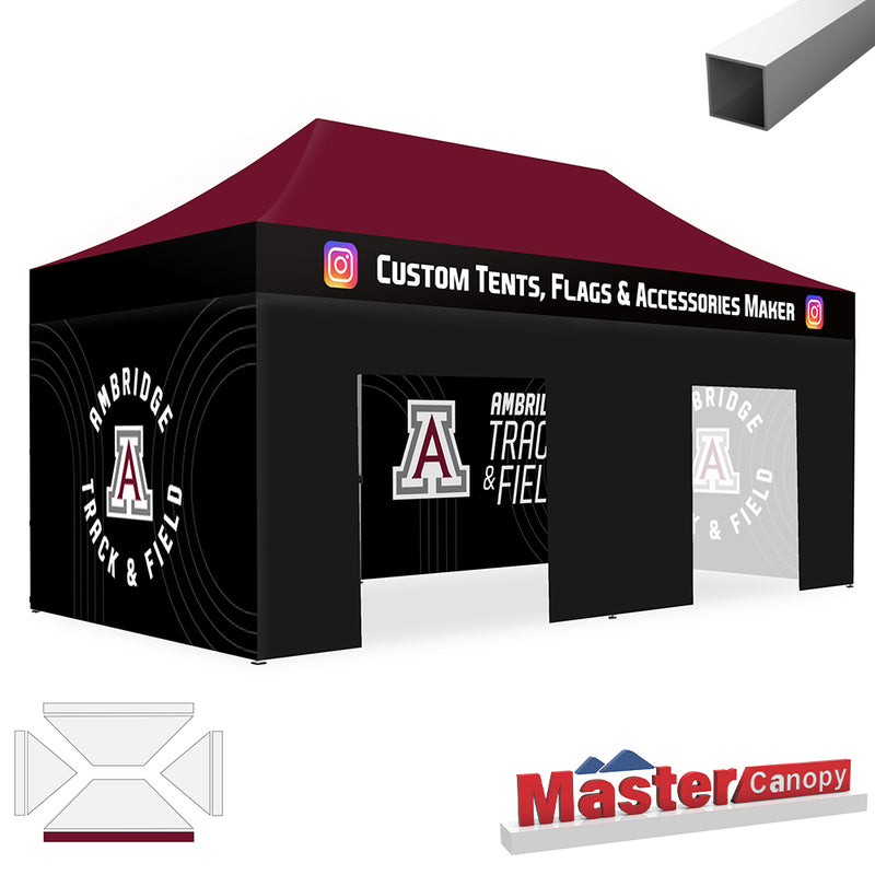 Load image into Gallery viewer, Commercial Series- Custom Canopy 10x20 Deluxe Easy Pop-up Personalized Tent
