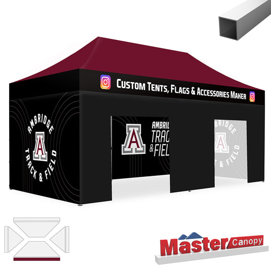 Commercial Series- Custom Canopy 10x20 Deluxe Easy Pop-up Personalized Tent