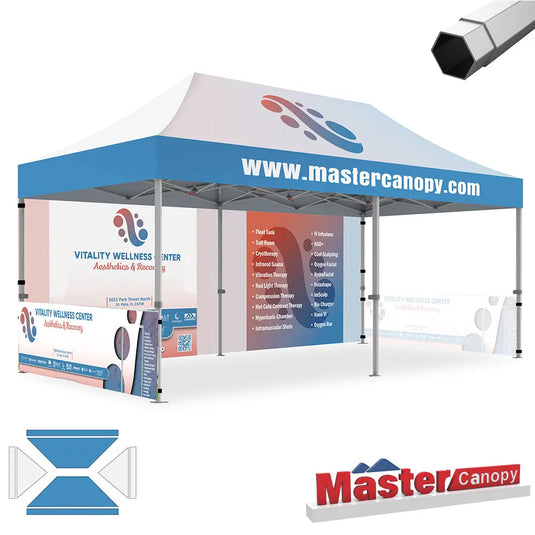 Premium+ Series Custom Canopy Tent 10x20 Heavy Duty Pop‑up Personalized