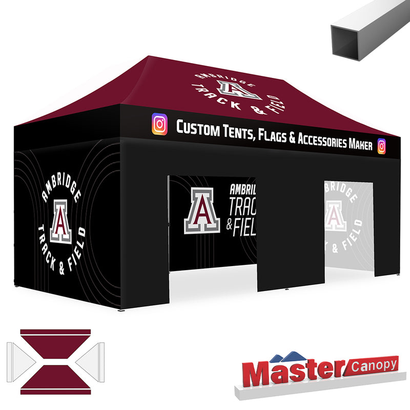 Load image into Gallery viewer, Commercial Series- Custom Canopy 10x20 Deluxe Easy Pop-up Personalized Tent
