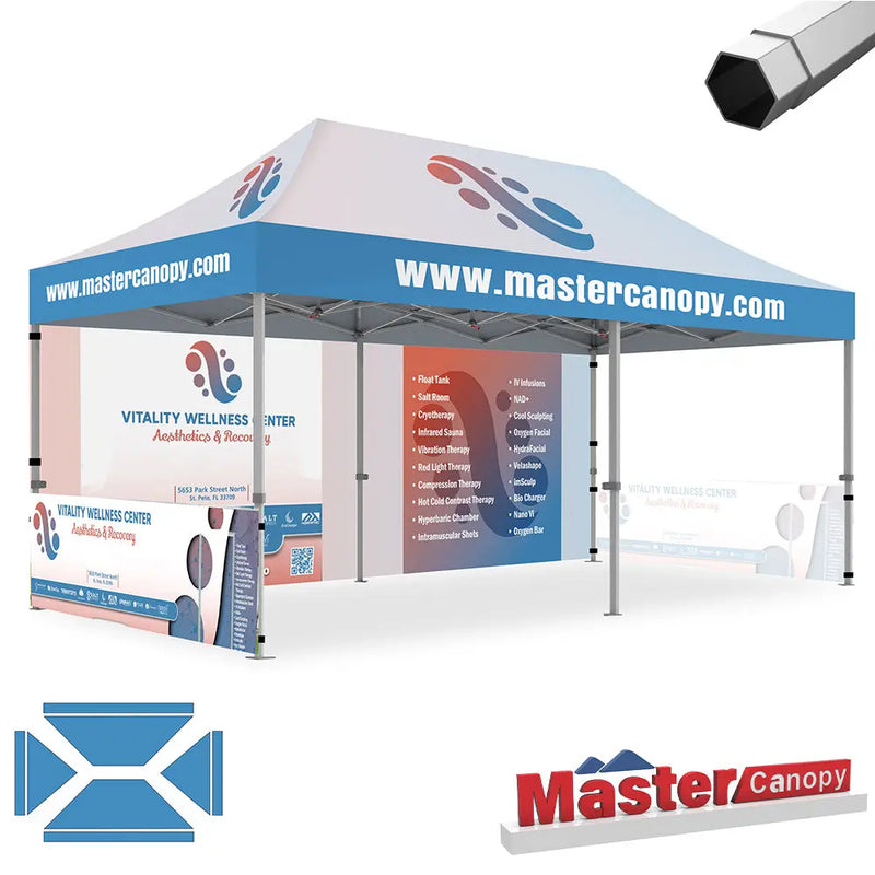 Load image into Gallery viewer, Premium+ Series Custom Canopy Tent 10x20 Heavy Duty Pop‑up Personalized
