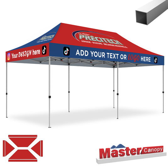 Commercial Series- Custom Canopy 10x20 Deluxe Easy Pop-up Personalized Tent