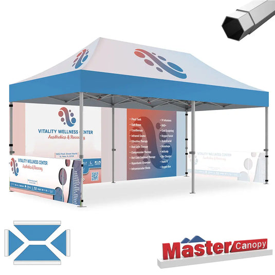 Premium+ Series Custom Canopy Tent 10x20 Heavy Duty Pop‑up Personalized