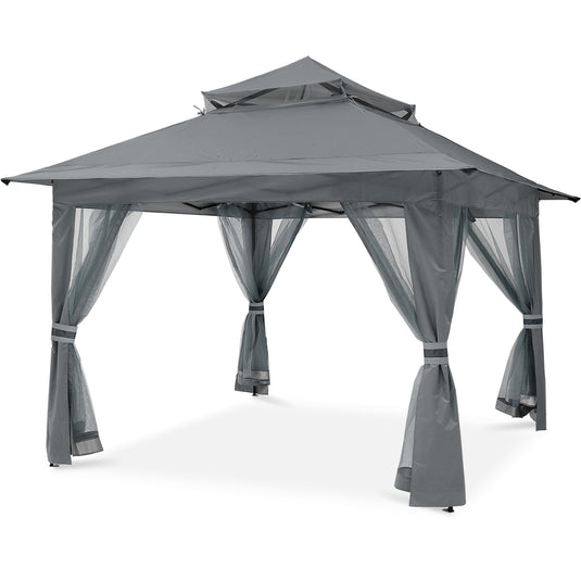 13x13 Patio Gazebo Outdoor Pop Up Gazebo with Mesh Walls