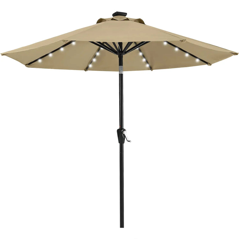 Load image into Gallery viewer, MASTERCANOPY Patio Umbrella with 32 Solar LED Lights 6/8 Ribs-CA
